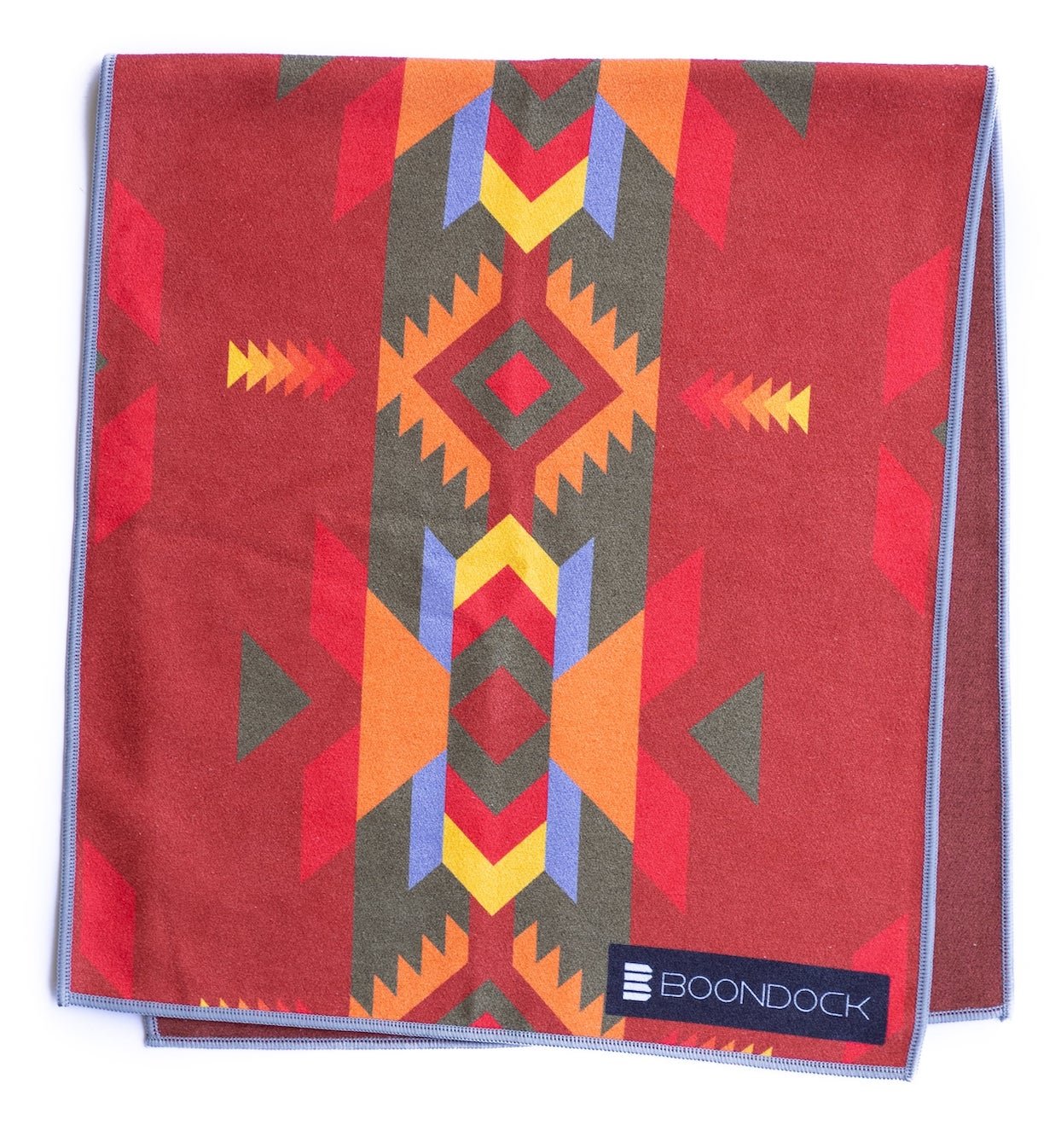 boondock ember gym towel red aztec microfiber